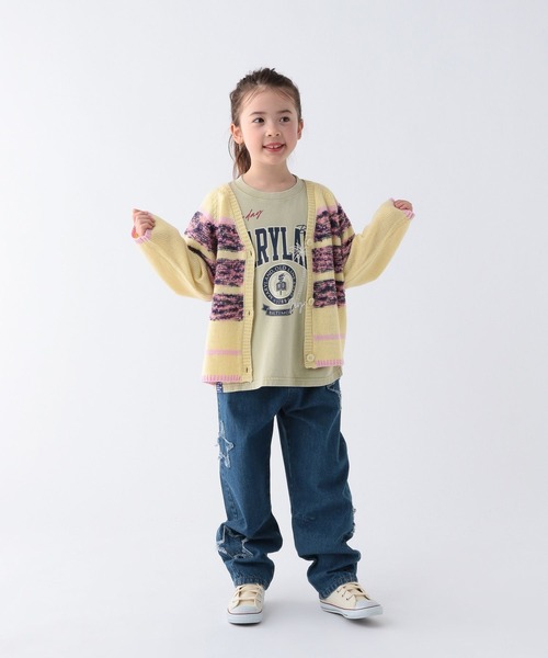 BAYFLOW（ベイフロー）の「[お手入れ楽ちん☆アクリル素材]ボーダーニットカーディガン(KIDS)（カーディガン/ボレロ・キッズ・イエロー/ブルー・150cm/130cm/110cm）」の18枚目の写真