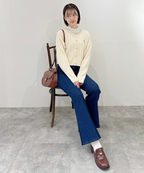 F i.n.t（フィント）の「型押しサークルポシェット/fint フィント（ショルダーバッグ・レディース・ブラウン/ピンクベージュ・FREE）」の11枚目の写真