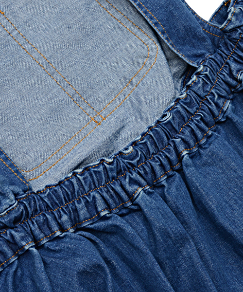 PUNYUS（プニュズ）の「デニムサロペット（ワンピース・レディース・インディゴブルー/ライトインディゴブルー/ライトブルー・1/2/4/3）」の7枚目の写真