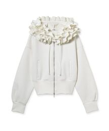 SNIDEL | フリルショートジップパーカー(パーカー)