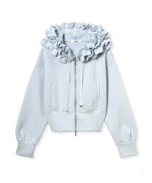 SNIDEL | フリルショートジップパーカー(パーカー)