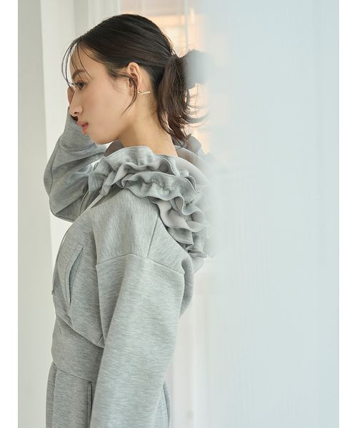 SNIDEL(スナイデル)の「フリルショートジップパーカー(パーカー・レディース・ホワイト/グレー/ライトブルー・F)」の19枚目の写真