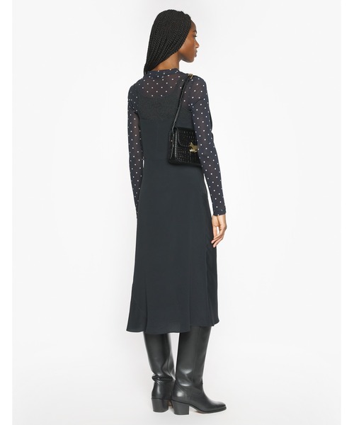 Maison Kitsune(メゾンキツネ)の「LONG SLIP DRESS(ワンピース・レディース・ブラック・38/34/36)」の4枚目の写真
