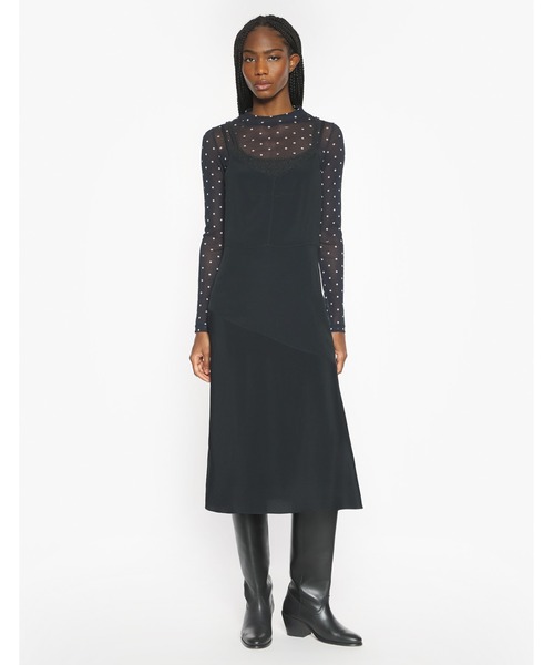 Maison Kitsune(メゾンキツネ)の「LONG SLIP DRESS(ワンピース・レディース・ブラック・38/34/36)」の5枚目の写真