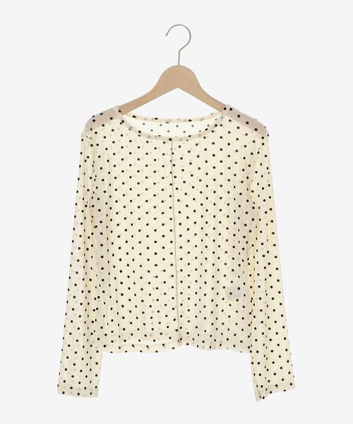 MAJESTIC LEGON（マジェスティックレゴン）の「ドットチュールシアートップス（Tシャツ/カットソー・レディース・ブラック系その他/ホワイト系その他2・MEDIUM）」の11枚目の写真