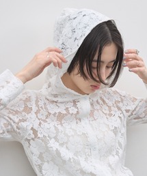 &. NOSTALGIA（アンドドットノスタルジア）の「フラワーレースフーディージャケット（その他アウター）」