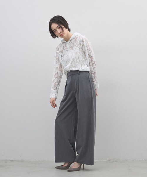 &. NOSTALGIA（アンドドットノスタルジア）の「フラワーレースフーディージャケット（その他アウター・レディース・ブラック/ホワイト・M）」の14枚目の写真