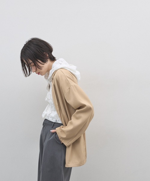 &. NOSTALGIA（アンドドットノスタルジア）の「フラワーレースフーディージャケット（その他アウター・レディース・ブラック/ホワイト・M）」の21枚目の写真