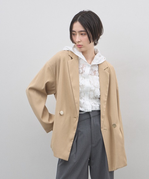 &. NOSTALGIA（アンドドットノスタルジア）の「フラワーレースフーディージャケット（その他アウター・レディース・ブラック/ホワイト・M）」の22枚目の写真