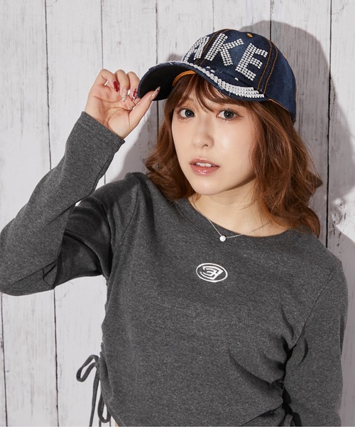 GORGE（ゴージ）の「《デニム×ラインストーンロゴ》ビッグロゴキャップ／オールシーズン（キャップ・レディース・ネイビー/ライトブルー/ブルー・F）」の13枚目の写真