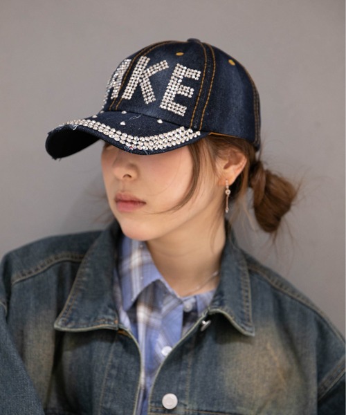 GORGE（ゴージ）の「《デニム×ラインストーンロゴ》ビッグロゴキャップ／オールシーズン（キャップ・レディース・ネイビー/ライトブルー/ブルー・F）」の14枚目の写真