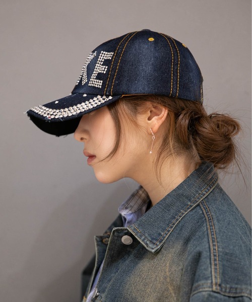 GORGE（ゴージ）の「《デニム×ラインストーンロゴ》ビッグロゴキャップ／オールシーズン（キャップ・レディース・ネイビー/ライトブルー/ブルー・F）」の15枚目の写真