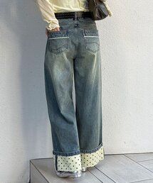 CIAOPANIC | ロールアップドットワイドデニムパンツ(デニムパンツ)