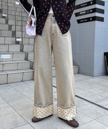 CIAOPANIC | ロールアップドットワイドデニムパンツ(デニムパンツ)