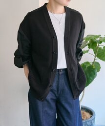 ear PAPILLONNER（イアパピヨネ）の「切替ニットシャツカーデ【SUM1 STYLE】（カーディガン/ボレロ）」