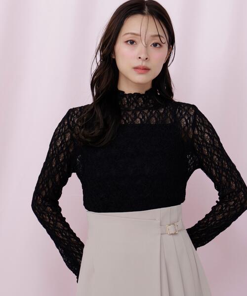 JILL by JILL STUART(ジルバイジルスチュアート)の「レースカットソートップス(Tシャツ/カットソー・レディース・ピンク/ホワイト/ブラック/ブルー・FREE)」の11枚目の写真