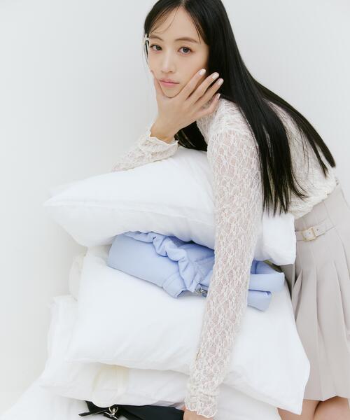 JILL by JILL STUART(ジルバイジルスチュアート)の「レースカットソートップス(Tシャツ/カットソー・レディース・ピンク/ホワイト/ブラック/ブルー・FREE)」の20枚目の写真