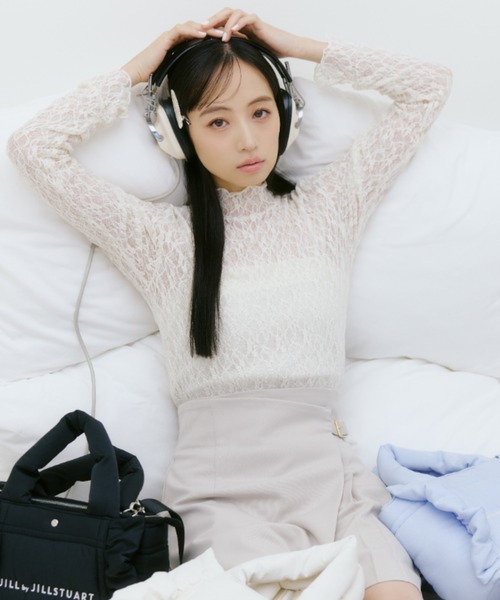 JILL by JILL STUART(ジルバイジルスチュアート)の「レースカットソートップス(Tシャツ/カットソー・レディース・ピンク/ホワイト/ブラック/ブルー・FREE)」の7枚目の写真