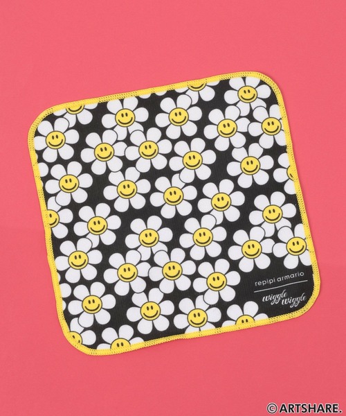 repipi armario（レピピ アルマリオ）の「【wiggle wiggle】ハンカチタオル（ハンカチ/ハンドタオル・キッズ・ピンク/ブラック/ブルー・ONESIZE）」の7枚目の写真