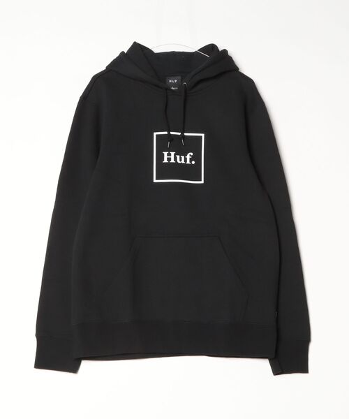 HUF(ハフ)の「【T17】【HUF/ハフ】ESSENTIALS BOX LOGO P/O HOODIE(パーカー・メンズ・ナチュラル/ブラック・MEDIUM/LARGE/X-LARGE)」の2枚目の写真