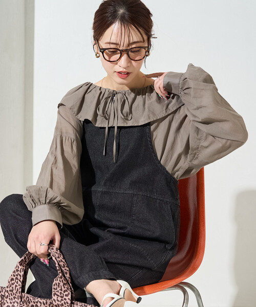 FREAK'S STORE(フリークスストア)の「限定展開 インド フリルカラー ロングスリーブ ブラウス(シャツ/ブラウス・レディース・ブラック/ブルー/モカ/レッド/オフホワイト・フリ-)」の16枚目の写真