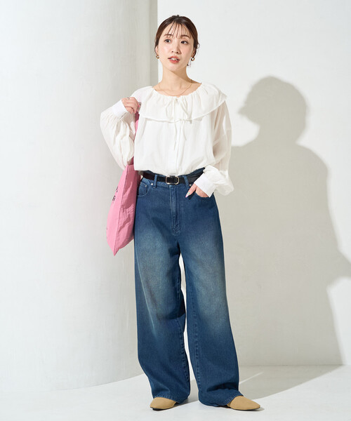 FREAK'S STORE(フリークスストア)の「限定展開 インド フリルカラー ロングスリーブ ブラウス(シャツ/ブラウス・レディース・ブラック/ブルー/モカ/レッド/オフホワイト・フリ-)」の20枚目の写真