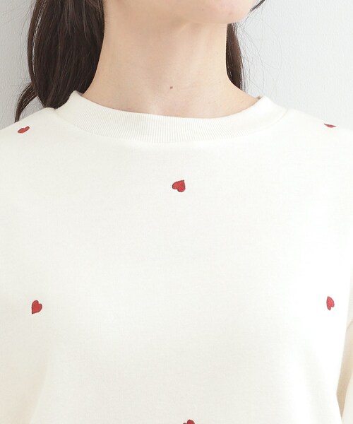 SHOO・LA・RUE(シューラルー)の「【洗濯機可】小さめ刺繍で大人見え アソート裏起毛スウェット(スウェット・レディース・チャコール/ホワイト系3/ネイビー系1/グレー系1・00)」の17枚目の写真