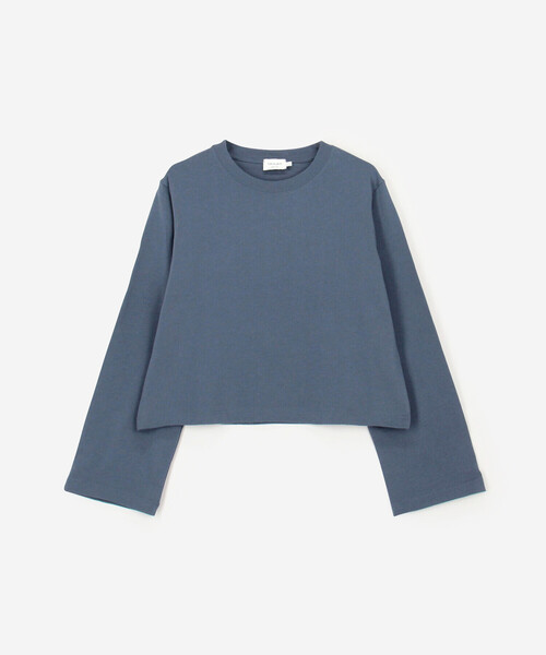 handvaerk(ハンドバーク)の「handvaerk | コットン クルーネック フレアスリーブ長袖Tシャツ WOMEN(Tシャツ/カットソー・レディース・ブラウン系その他/ホワイト系その他/ブルー系その他・S)」の3枚目の写真