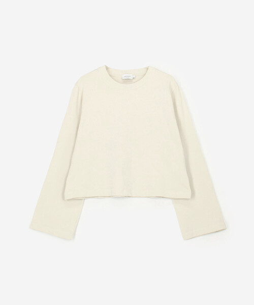 handvaerk(ハンドバーク)の「handvaerk | コットン クルーネック フレアスリーブ長袖Tシャツ WOMEN(Tシャツ/カットソー・レディース・ブラウン系その他/ホワイト系その他/ブルー系その他・S)」の5枚目の写真