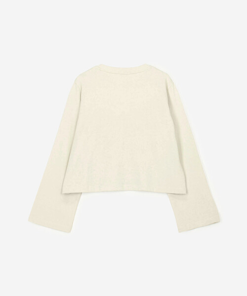 handvaerk(ハンドバーク)の「handvaerk | コットン クルーネック フレアスリーブ長袖Tシャツ WOMEN(Tシャツ/カットソー・レディース・ブラウン系その他/ホワイト系その他/ブルー系その他・S)」の6枚目の写真