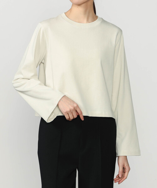 handvaerk(ハンドバーク)の「handvaerk | コットン クルーネック フレアスリーブ長袖Tシャツ WOMEN(Tシャツ/カットソー・レディース・ブラウン系その他/ホワイト系その他/ブルー系その他・S)」の13枚目の写真