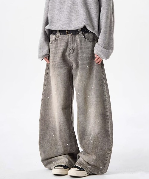 NEW GENTLEMAN(ニュージェントルマン)の「ライノデニム ワイドバギー バルーンパンツ(デニムパンツ・メンズ・グレー・M/S/L)」の4枚目の写真
