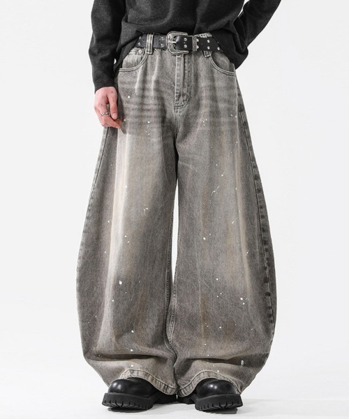 NEW GENTLEMAN(ニュージェントルマン)の「ライノデニム ワイドバギー バルーンパンツ(デニムパンツ・メンズ・グレー・M/S/L)」の7枚目の写真