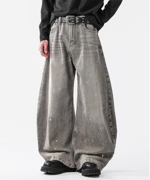 NEW GENTLEMAN(ニュージェントルマン)の「ライノデニム ワイドバギー バルーンパンツ(デニムパンツ・メンズ・グレー・M/S/L)」の8枚目の写真