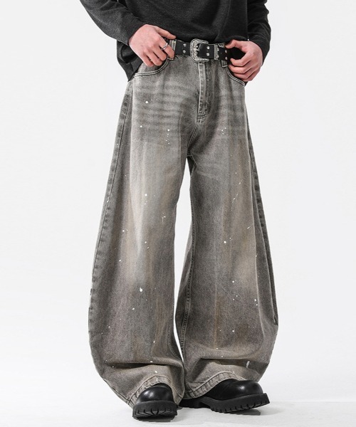 NEW GENTLEMAN(ニュージェントルマン)の「ライノデニム ワイドバギー バルーンパンツ(デニムパンツ・メンズ・グレー・M/S/L)」の10枚目の写真