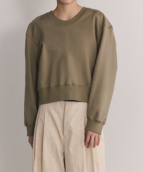 ADAM ET ROPE'（アダムエロペ）の「【EMOELLE】スウェットプルオーバー（スウェット・レディース・グレー/ベージュ系その他・FREE）」の2枚目の写真