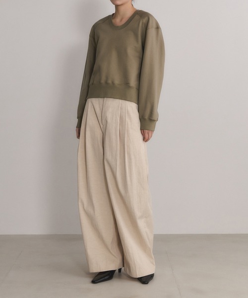 ADAM ET ROPE'（アダムエロペ）の「【EMOELLE】スウェットプルオーバー（スウェット・レディース・グレー/ベージュ系その他・FREE）」の6枚目の写真