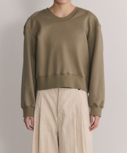 ADAM ET ROPE'（アダムエロペ）の「【EMOELLE】スウェットプルオーバー（スウェット・レディース・グレー/ベージュ系その他・FREE）」の8枚目の写真