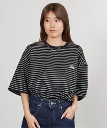 KELTY | KELTY/ケルティ ワッペンロゴ ルーズフィット ボーダーTシャツ 2026年春夏(Tシャツ/カットソー)