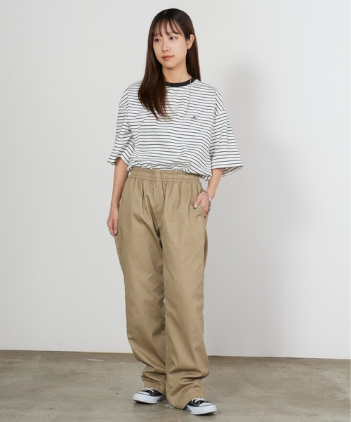 KELTY（ケルティ）の「KELTY/ケルティ ワッペンロゴ ルーズフィット ボーダーTシャツ 2026年春夏（Tシャツ/カットソー・レディース・ホワイト/ブラック・L/XL/M）」の7枚目の写真