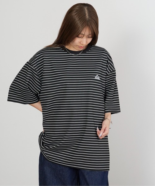 KELTY（ケルティ）の「KELTY/ケルティ ワッペンロゴ ルーズフィット ボーダーTシャツ 2026年春夏（Tシャツ/カットソー・レディース・ホワイト/ブラック・L/XL/M）」の16枚目の写真