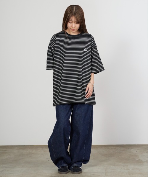 KELTY（ケルティ）の「KELTY/ケルティ ワッペンロゴ ルーズフィット ボーダーTシャツ 2026年春夏（Tシャツ/カットソー・レディース・ホワイト/ブラック・L/XL/M）」の18枚目の写真