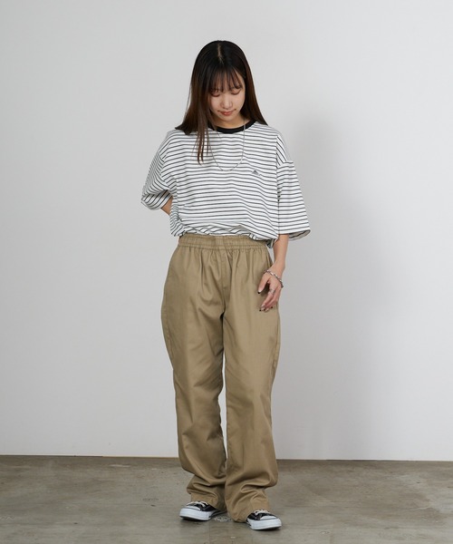 KELTY（ケルティ）の「KELTY/ケルティ ワッペンロゴ ルーズフィット ボーダーTシャツ 2026年春夏（Tシャツ/カットソー・レディース・ホワイト/ブラック・L/XL/M）」の9枚目の写真