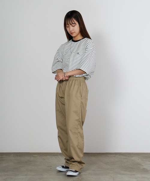 KELTY（ケルティ）の「KELTY/ケルティ ワッペンロゴ ルーズフィット ボーダーTシャツ 2026年春夏（Tシャツ/カットソー・レディース・ホワイト/ブラック・L/XL/M）」の10枚目の写真