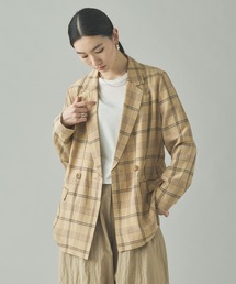 Curensology | Curensology(カレンソロジー)/＜C.S.G＞リネンチェックジャケット(テーラードジャケット)