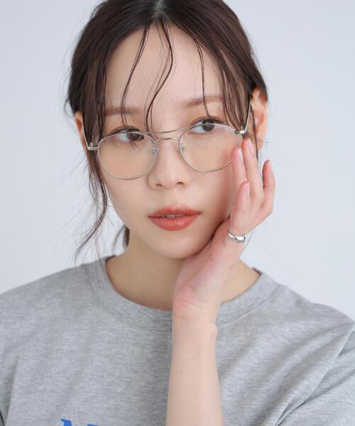 FREE'S MART(フリーズマート)の「ダブルブリッジサングラス&メガネ(サングラス・レディース・ゴールド/シルバー/ブラウン・フリ-)」の2枚目の写真