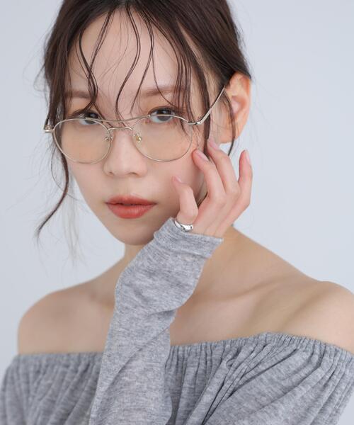 FREE'S MART(フリーズマート)の「ダブルブリッジサングラス&メガネ(サングラス・レディース・ゴールド/シルバー/ブラウン・フリ-)」の3枚目の写真