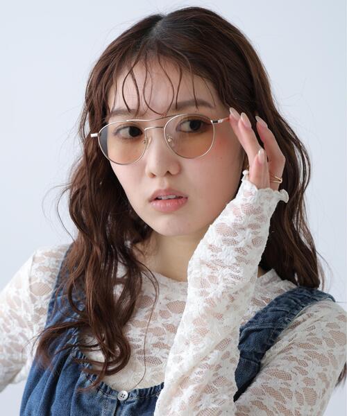 FREE'S MART(フリーズマート)の「ダブルブリッジサングラス&メガネ(サングラス・レディース・ゴールド/シルバー/ブラウン・フリ-)」の6枚目の写真