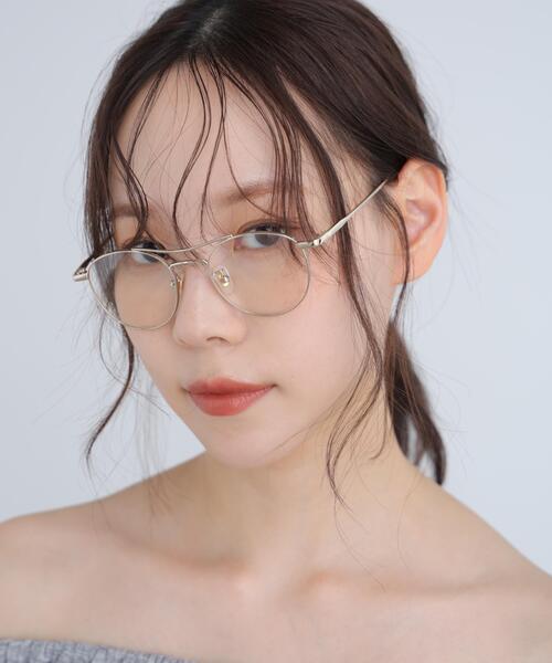 FREE'S MART(フリーズマート)の「ダブルブリッジサングラス&メガネ(サングラス・レディース・ゴールド/シルバー/ブラウン・フリ-)」の20枚目の写真