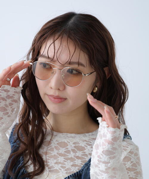 FREE'S MART(フリーズマート)の「ダブルブリッジサングラス&メガネ(サングラス・レディース・ゴールド/シルバー/ブラウン・フリ-)」の1枚目の写真